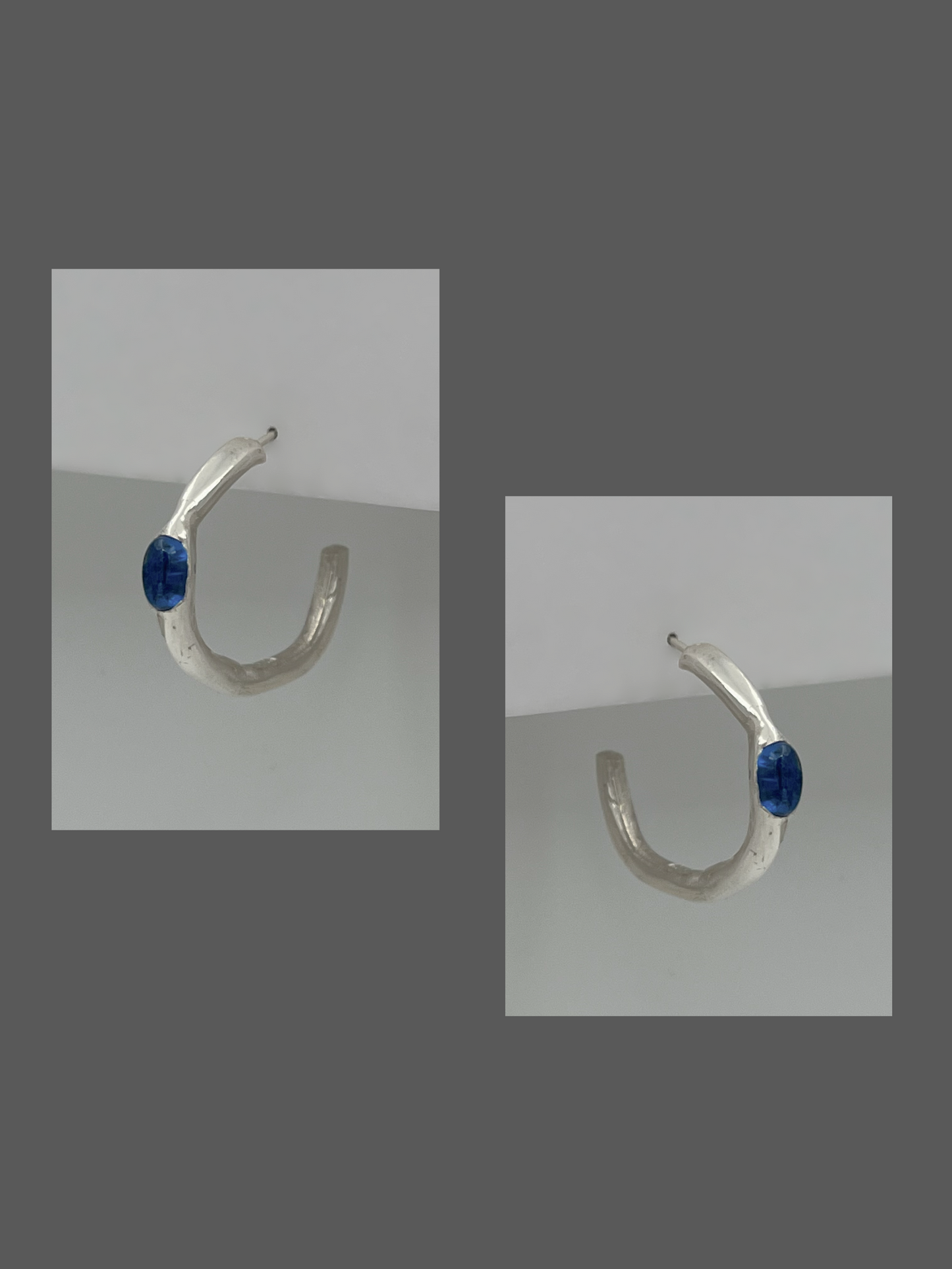 OCEAN EYES HOOPS-BLUE