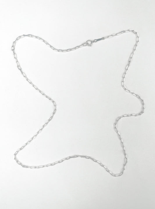 STERLING SILVER SMALL PAPERCLIP CHAIN 2MM