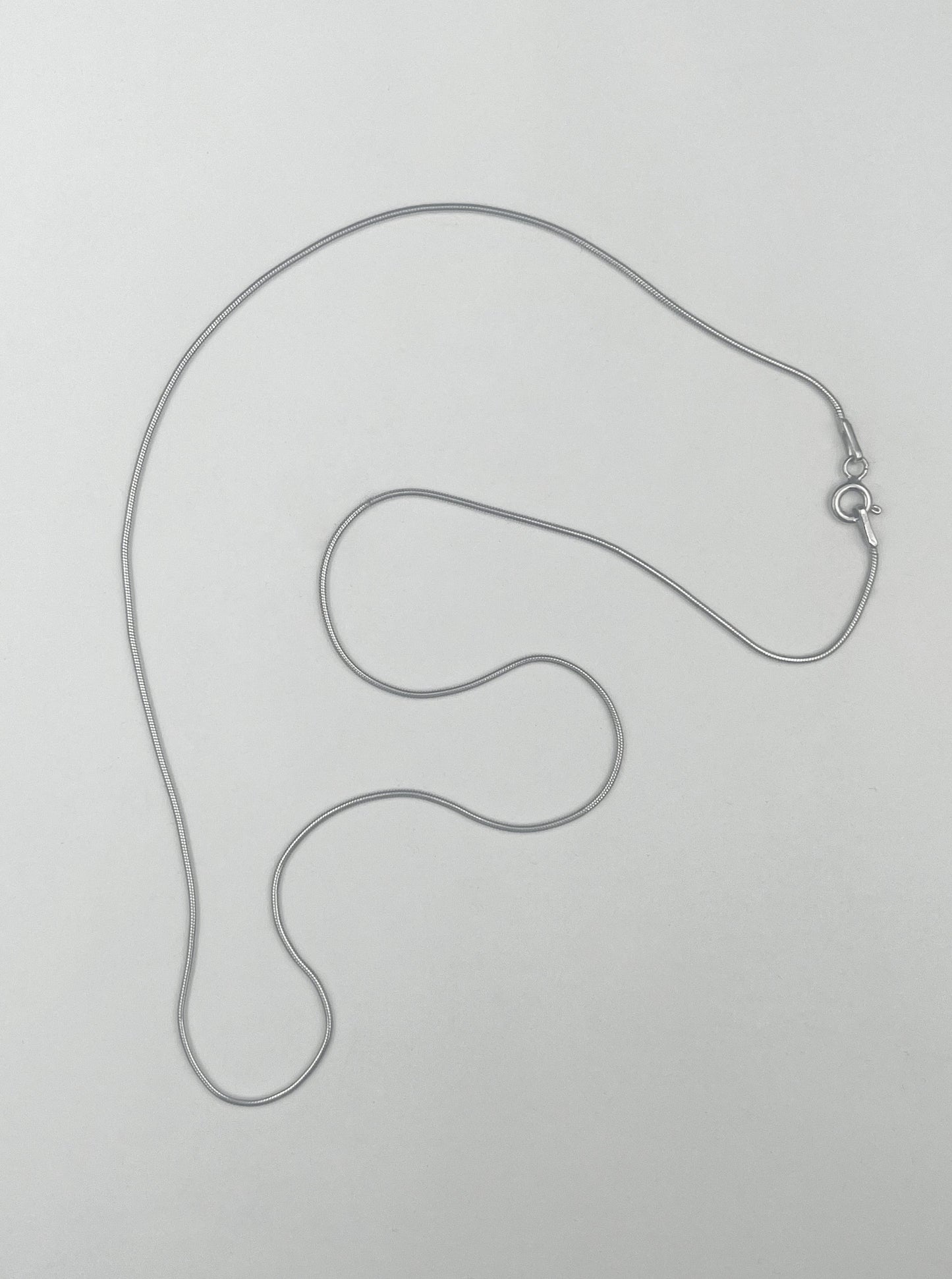STERLING SILVER ROUND SNAKE CHAIN 1.5M