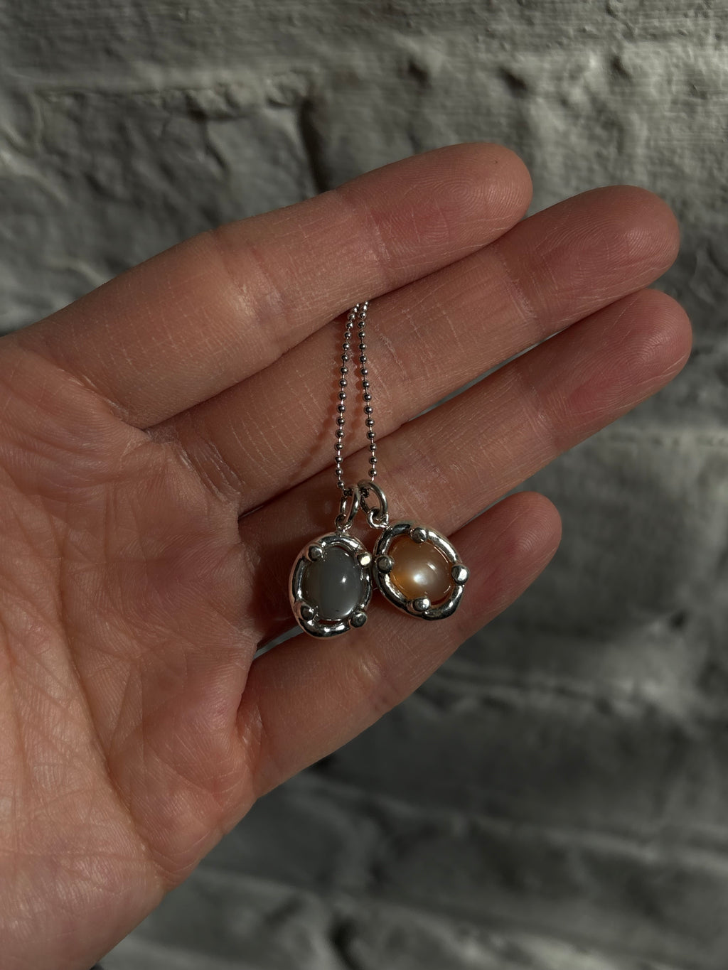 SILVER SOUL MOONSTONE CHARM