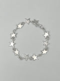 STERLING SILVER STAR LINK BRACELET