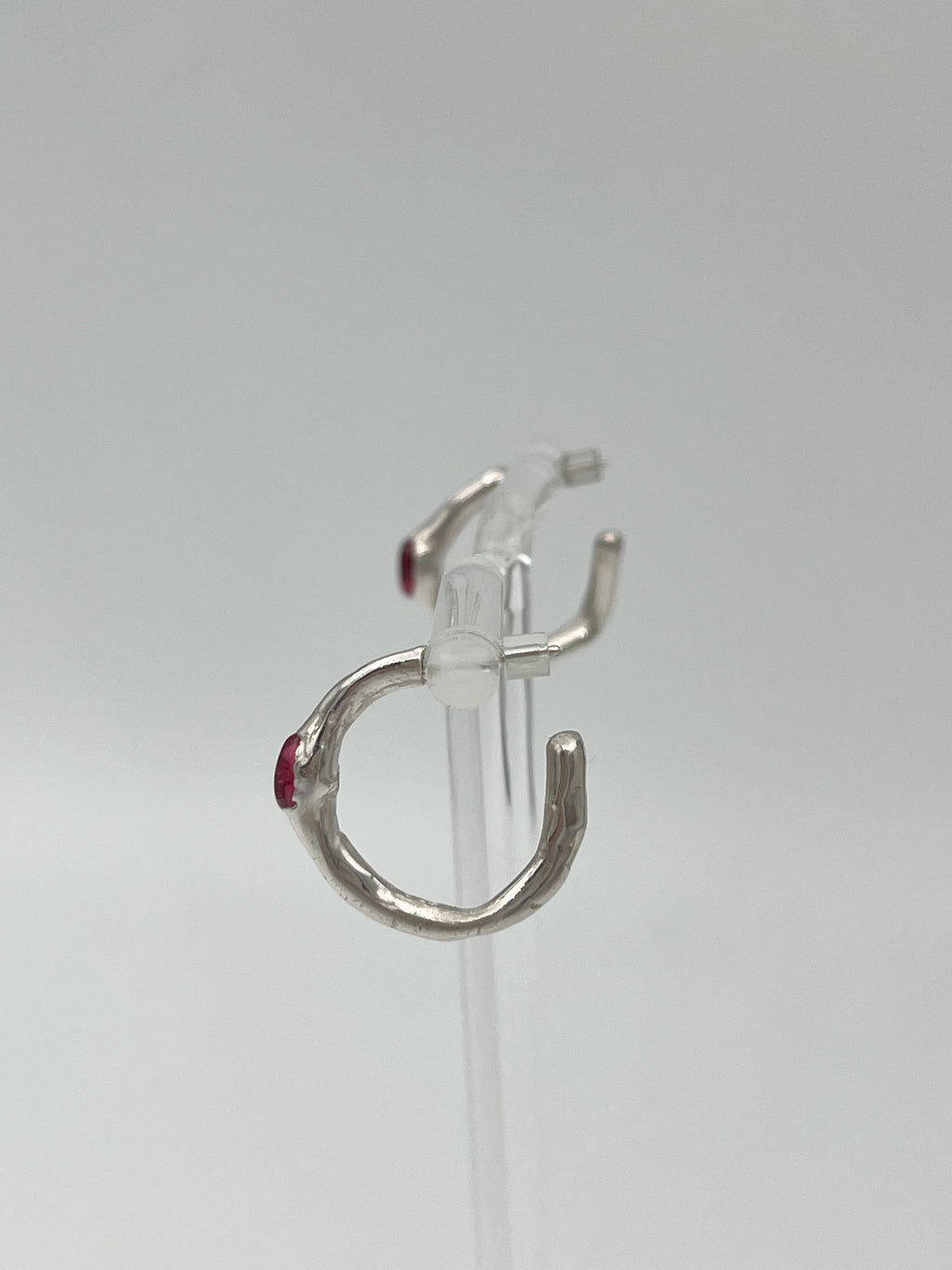 OCEAN EYES HOOPS-RED