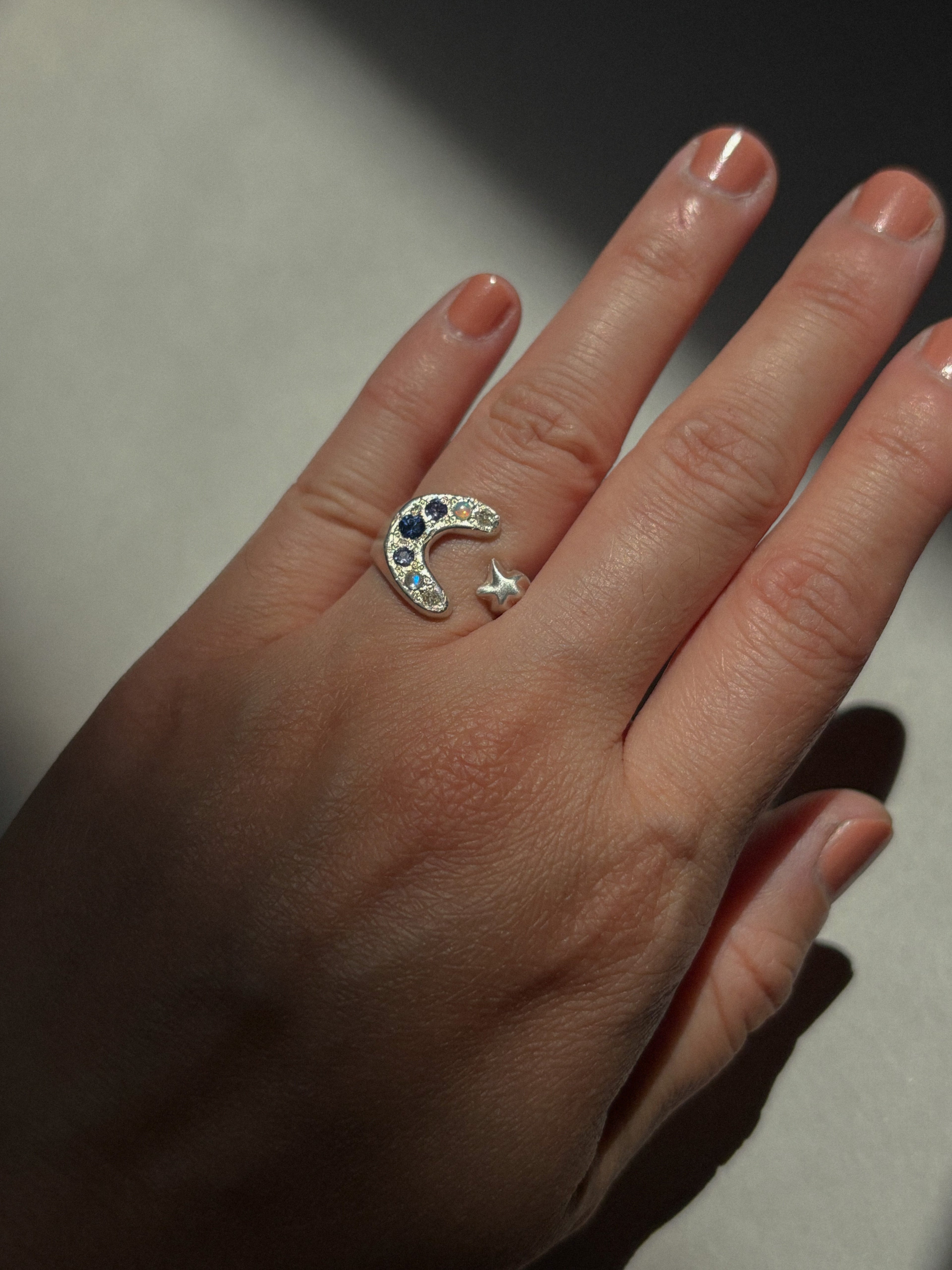 PTOWN NIGHTS MOON AND STAR RING