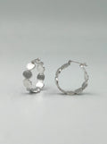 sterling silver irregular circle hoops