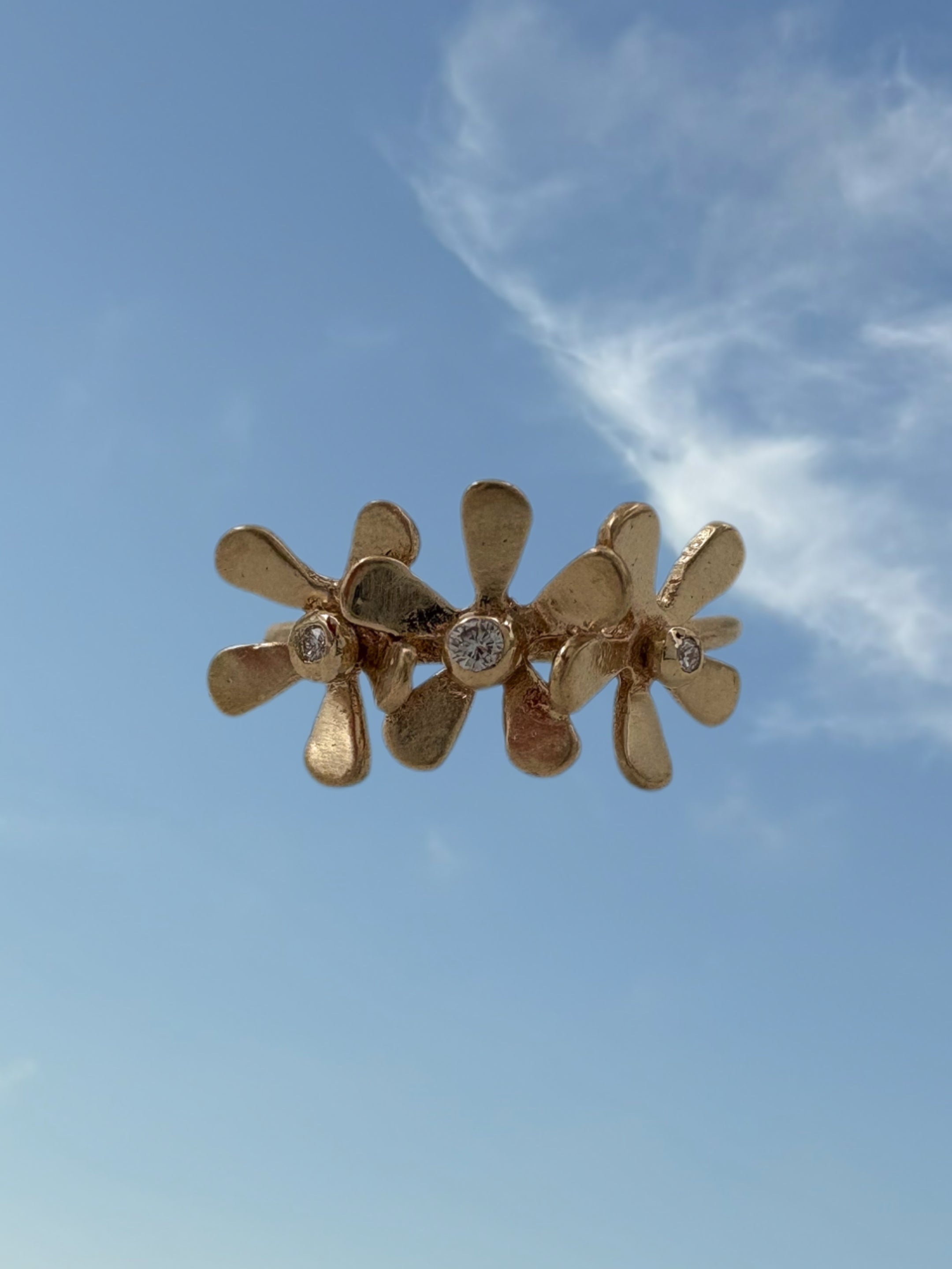 DIAMOND FLOWERS SHE SENT PINKY RING