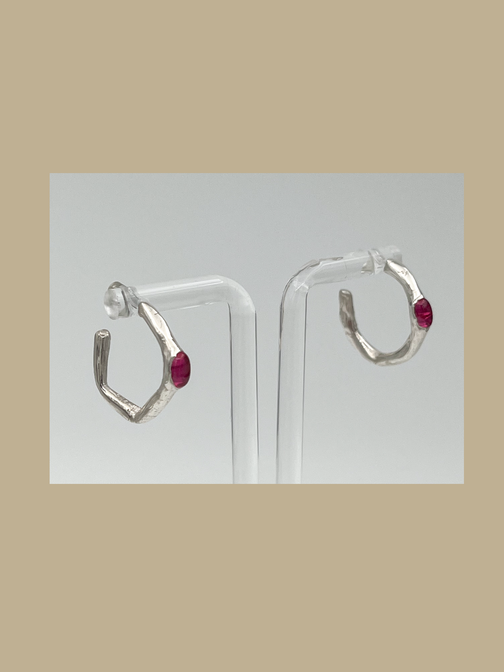 OCEAN EYES HOOPS-RED