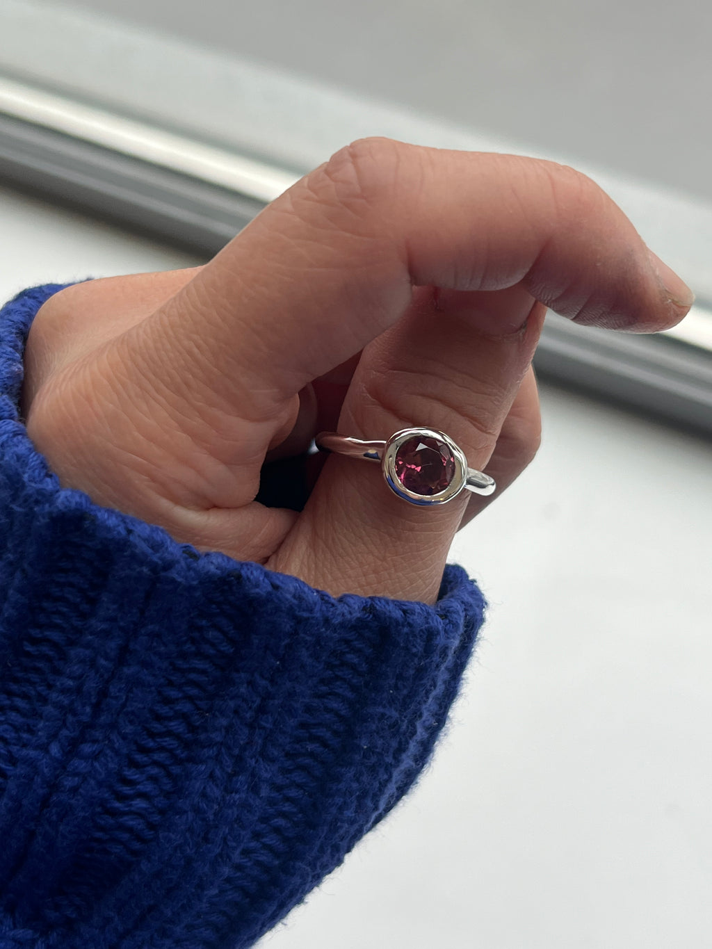 PINK BOY TOURMALINE SOLITAIRE - SIZE 7