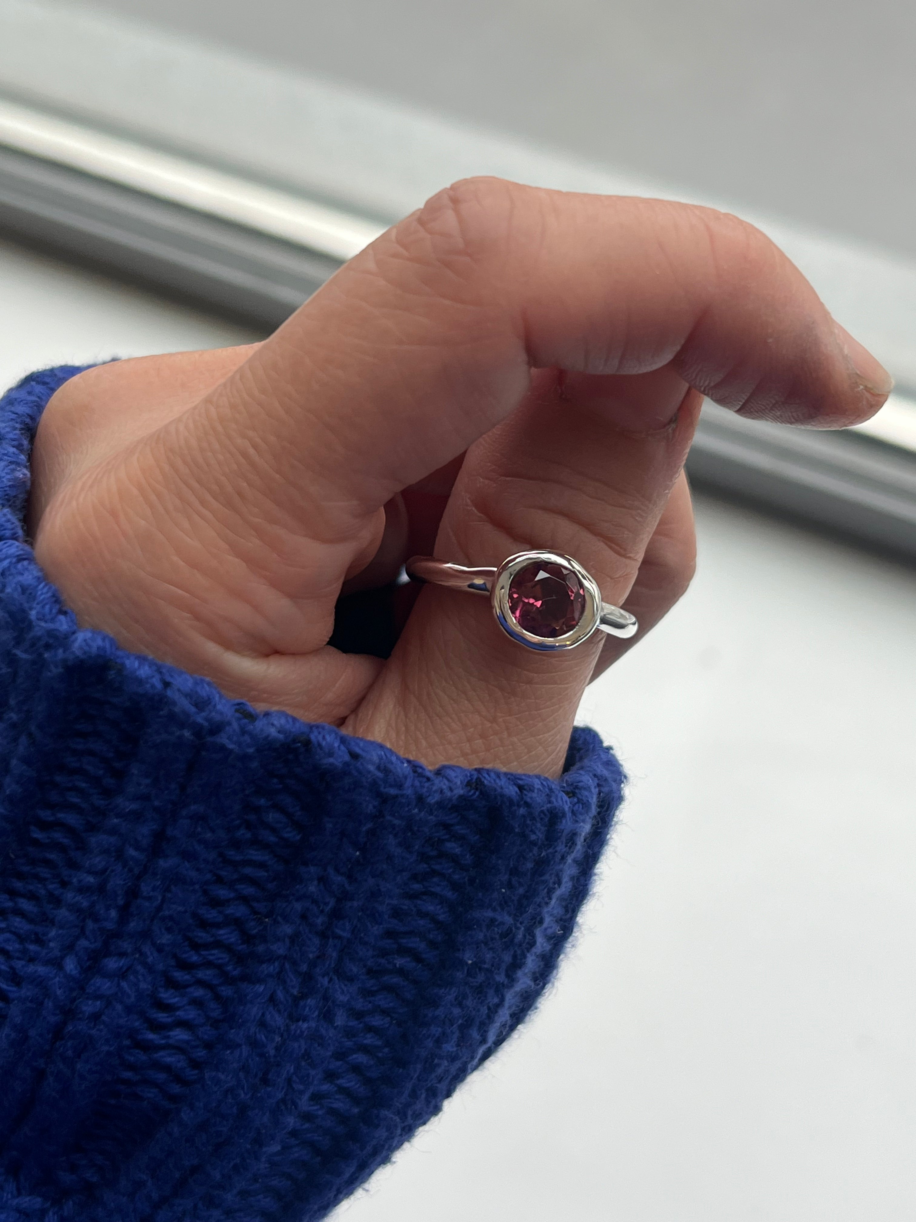 PINK BOY TOURMALINE SOLITAIRE - SIZE 7