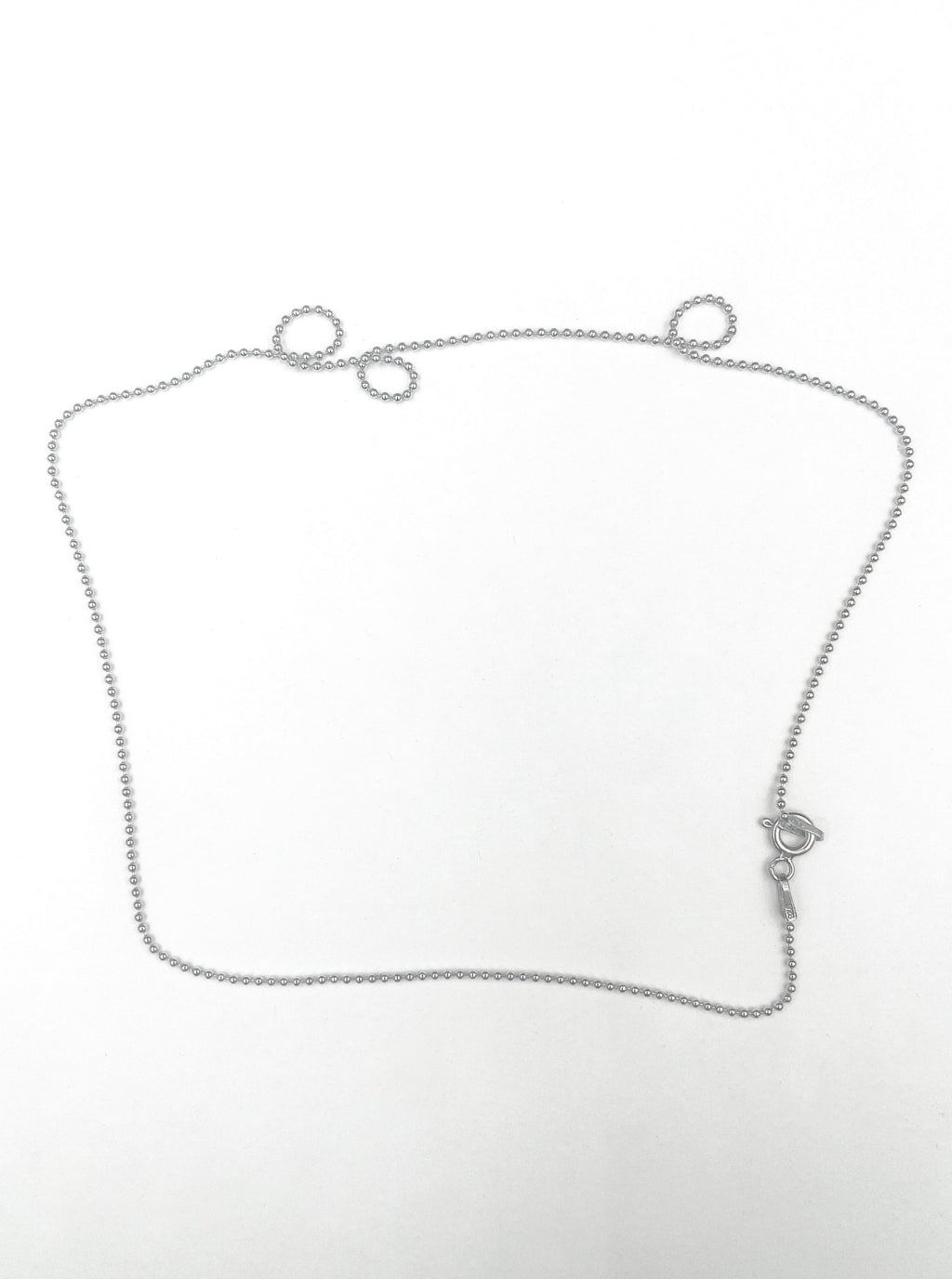 STERLING SILVER ROUND BEAD CHAIN 1.2MM