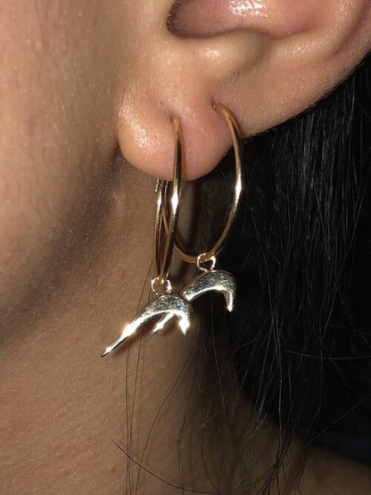 JUST DON'T DO IT 14K HOOPS