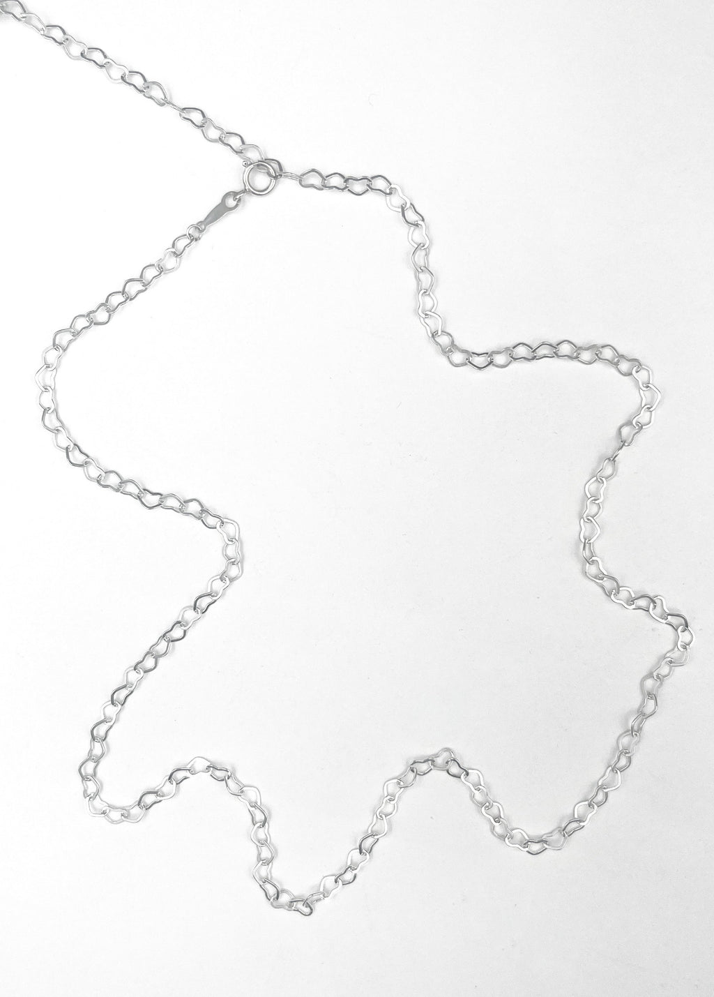 STERLING SILVER HEART CHAIN 3MM