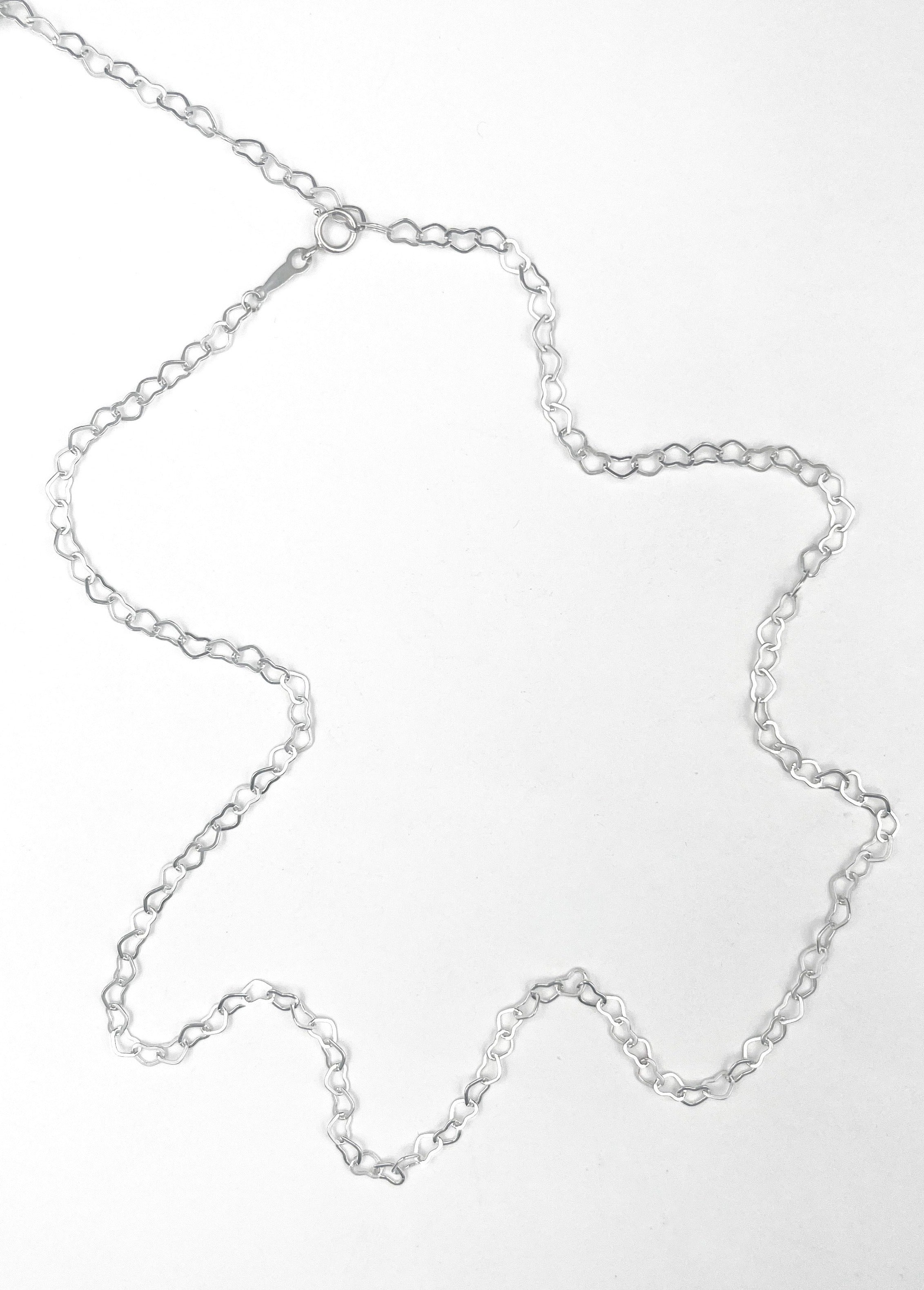 STERLING SILVER HEART CHAIN 3MM