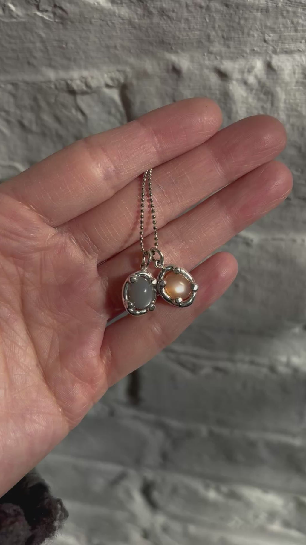 SILVER SOUL MOONSTONE CHARM