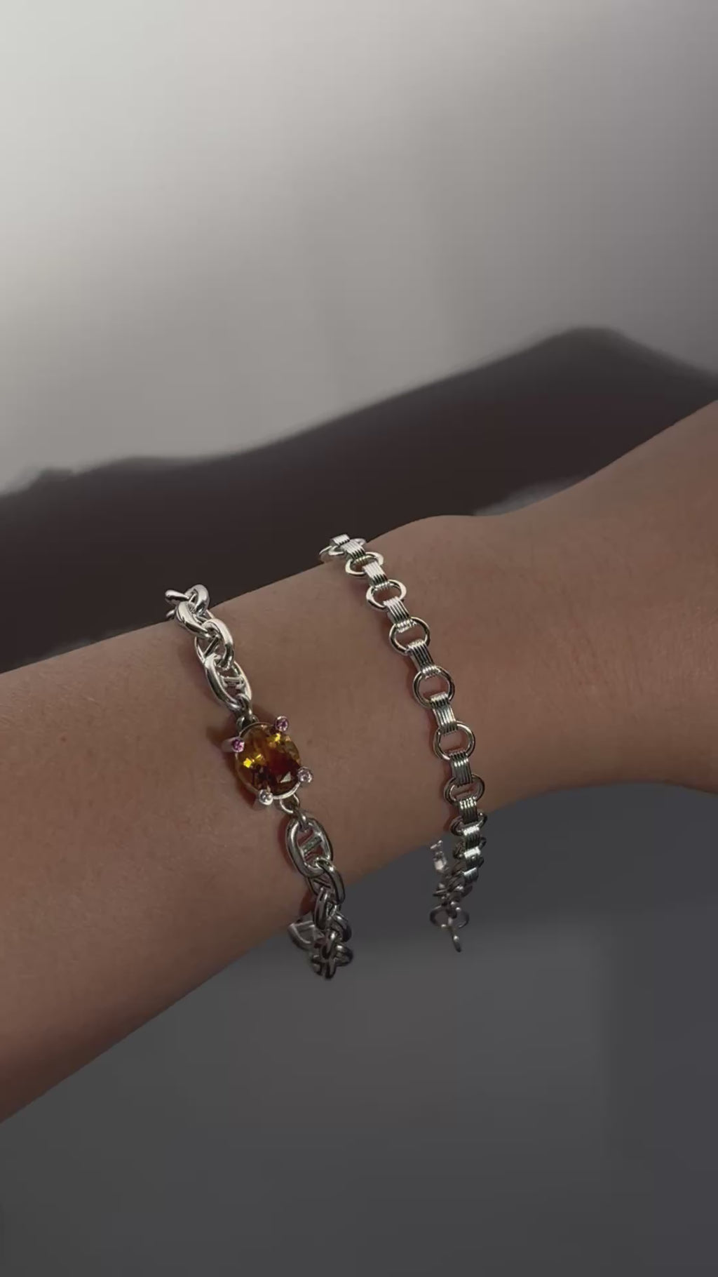 BIG HARD SUN CHAIN BRACELET