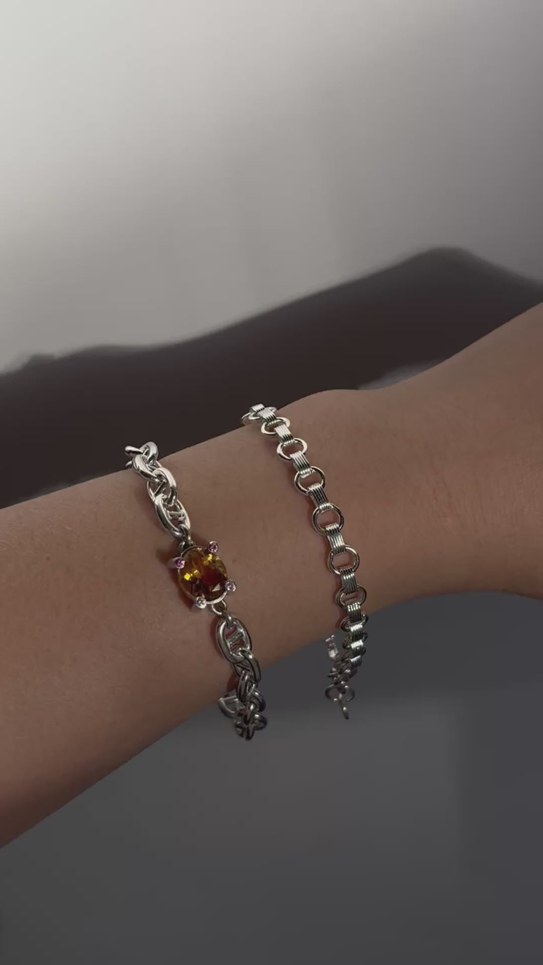 BIG HARD SUN CHAIN BRACELET