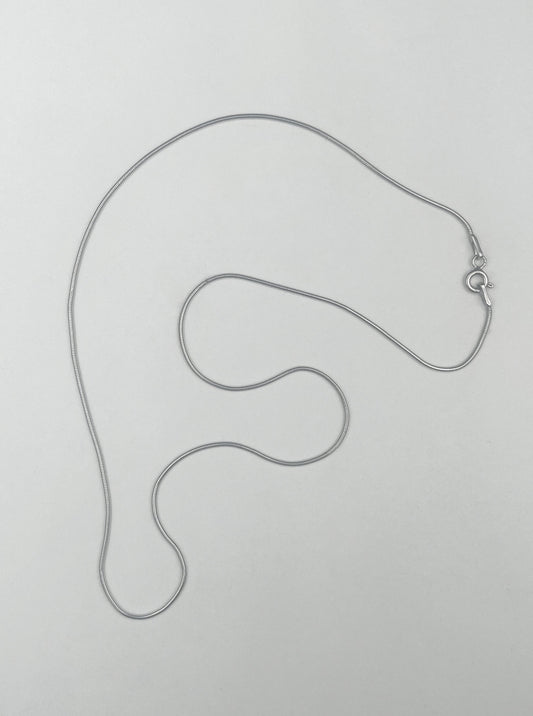 STERLING SILVER ROUND SNAKE CHAIN 1.5M