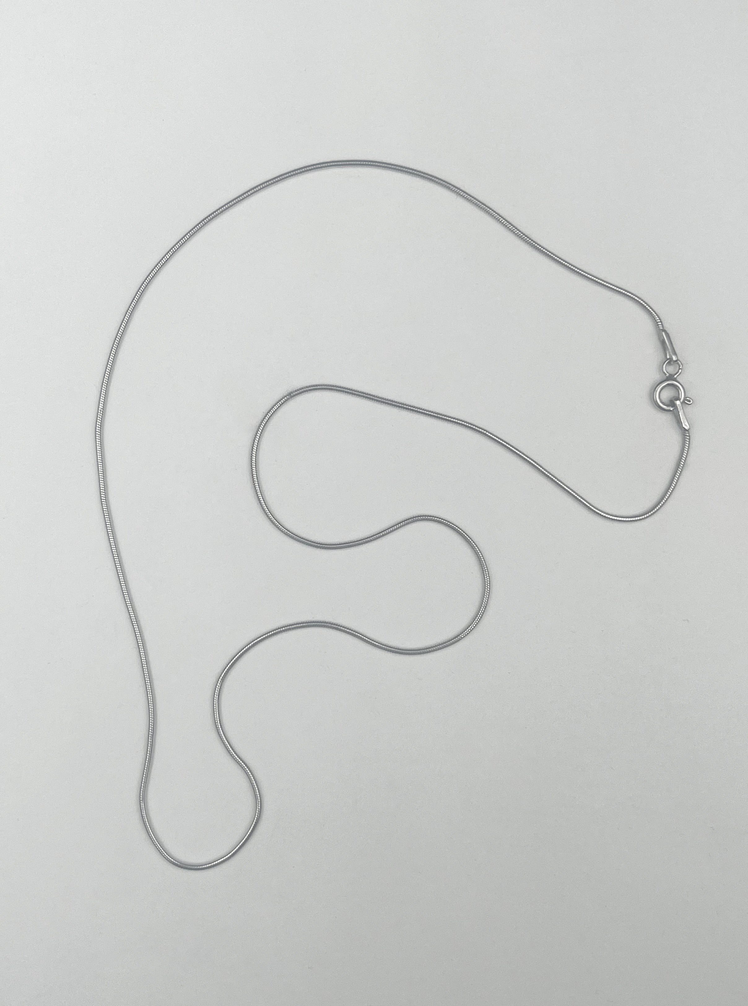 STERLING SILVER ROUND SNAKE CHAIN 0.9M